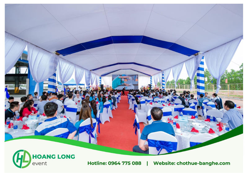   giá cho thuê bàn ghế khai trương hoàng long event 